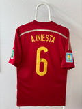 Andres Iniesta Spain 2014 World Cup original vintage football jersey back view