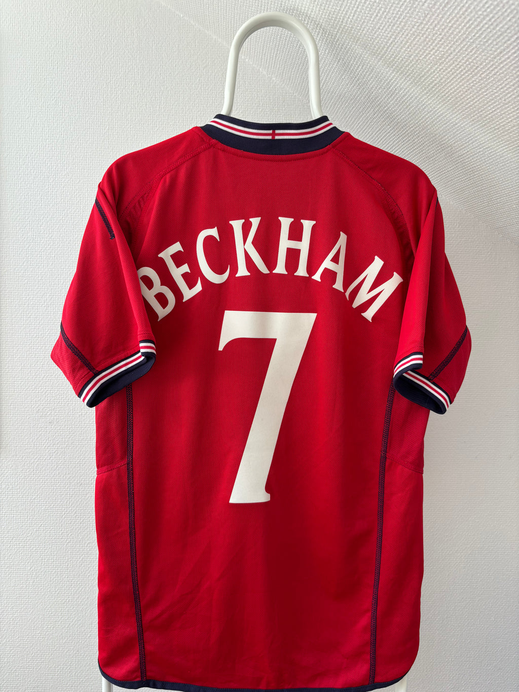 Beckham England 2002 FIFA World Cup Away Jersey – Original Vintage Fanversion - Str. M