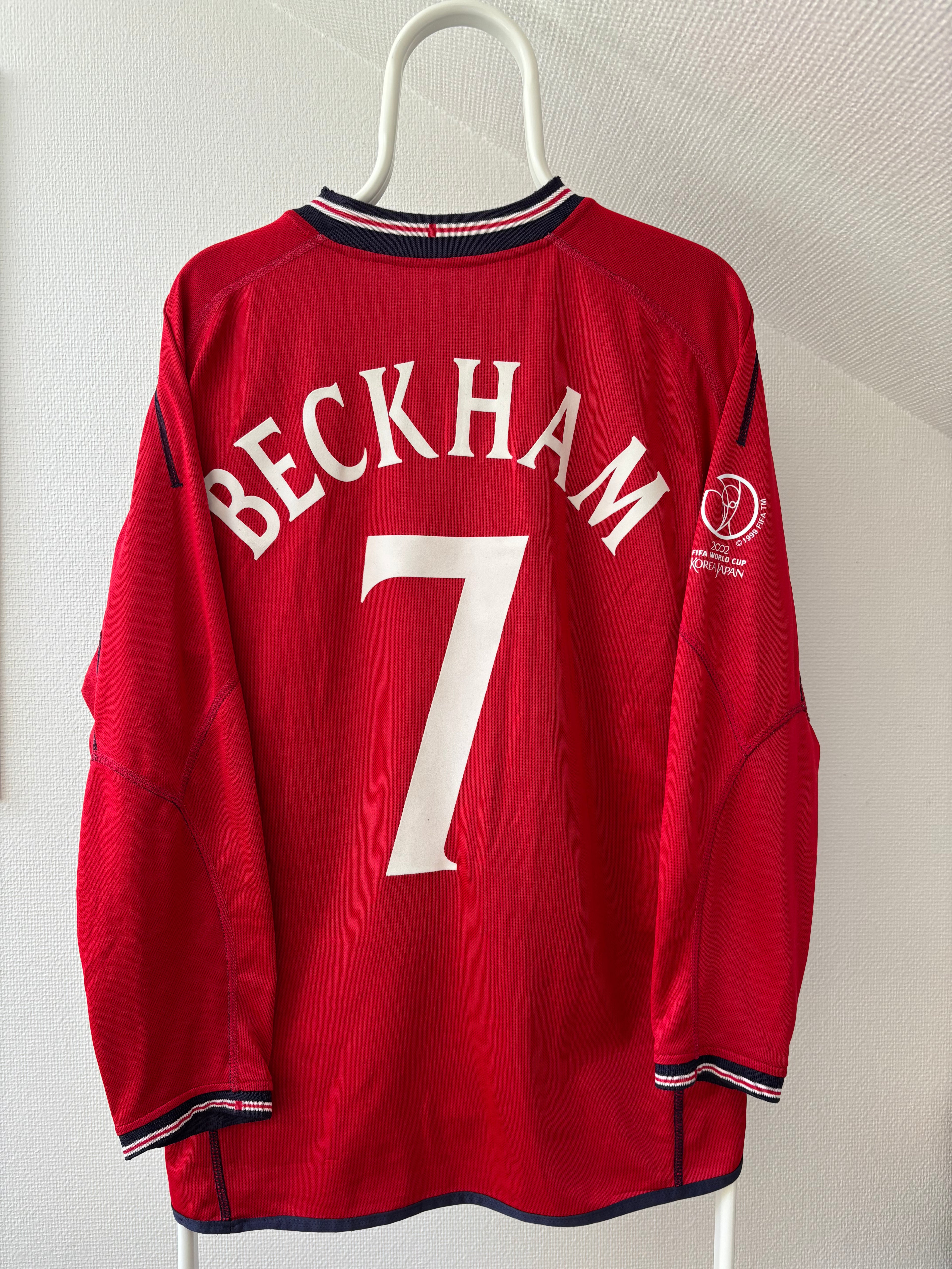 Beckham England 2002 FIFA World Cup – Original Vintage Fanversion - Str. M/L