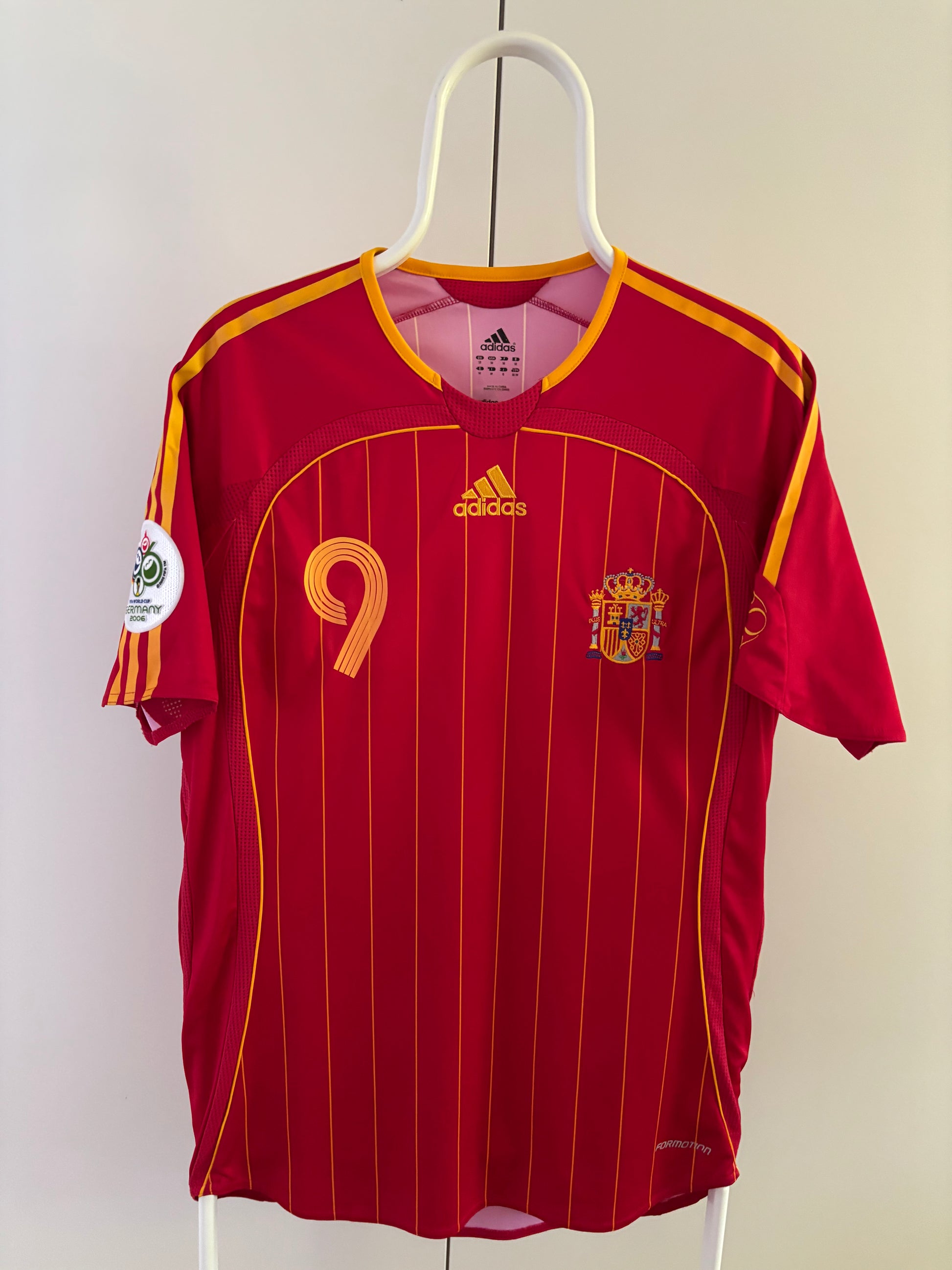 Fernando Torres Spain 2006 World Cup original vintage football jersey front view