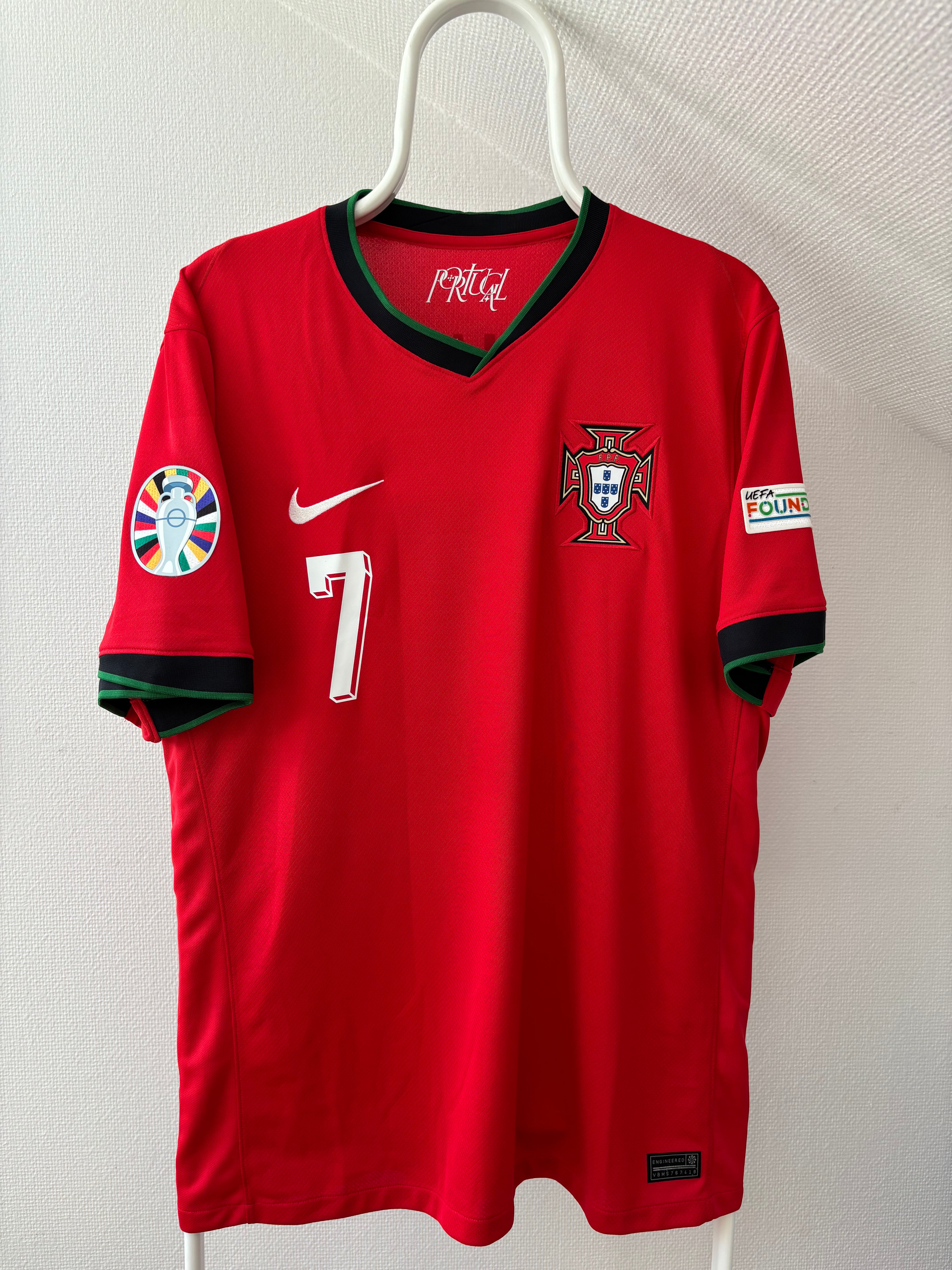 Ronaldo Portugal EURO 2024 Fodboldtrøje – Original Vintage Fanversion- Str. L