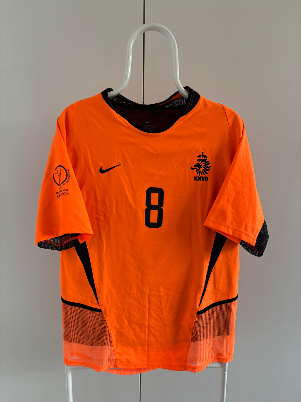 Edgar Davids Netherlands 2002 World Cup original vintage football jersey front view