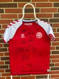 Thuisshirt - Denemarken 2021/22 - Gesigneerd - Maat Kids S