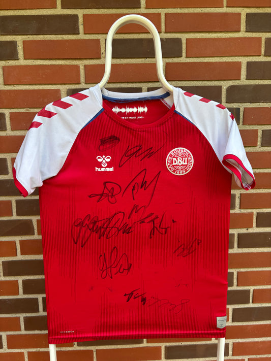 Landsholdstrøje - Danmark 2021/22 - Autografer - Str. Kids S