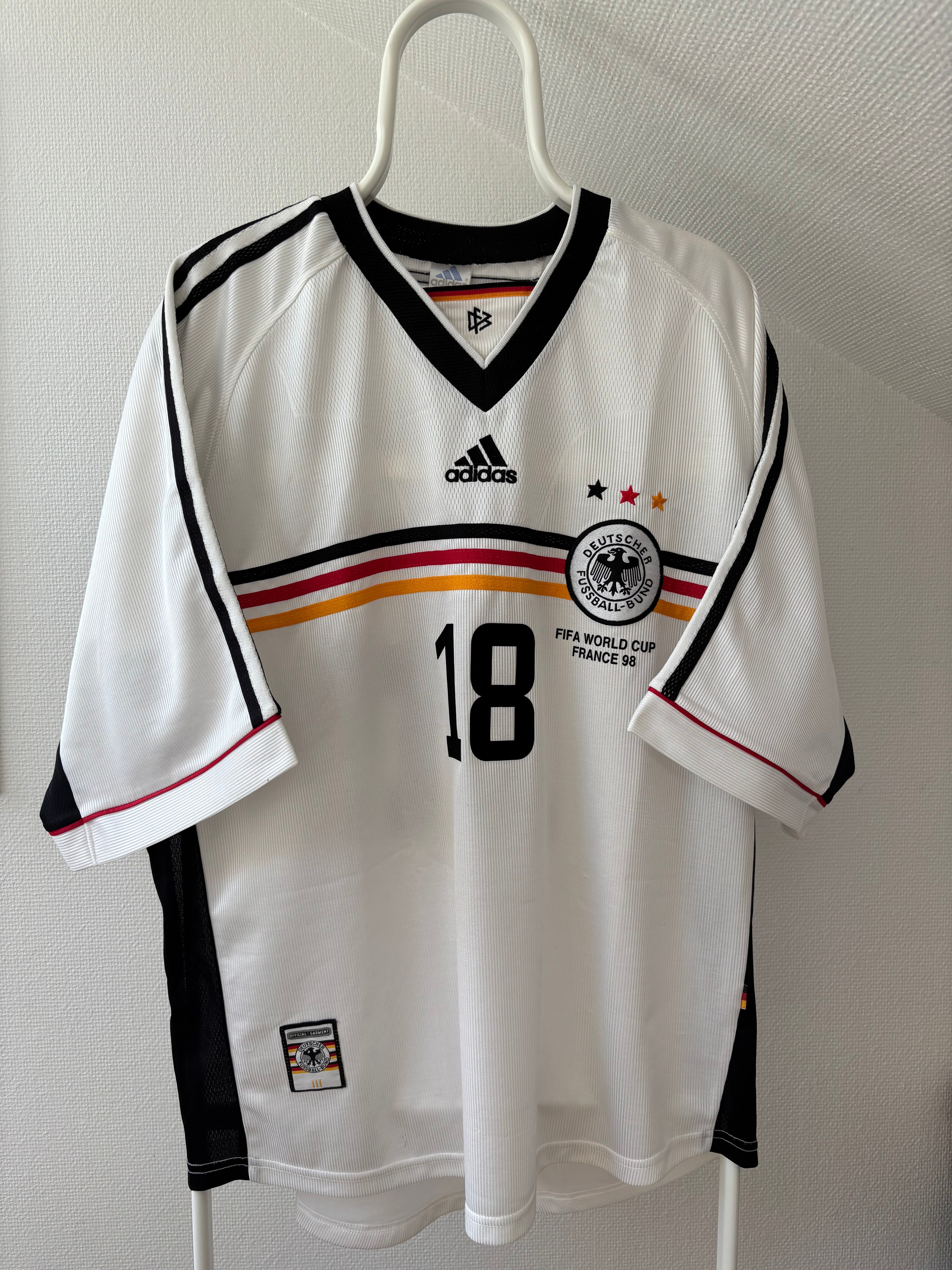 Jürgen Klinsmann - Tyskland 1998 FIFA World Cup – Original Vintage Fanversion - Str. XL