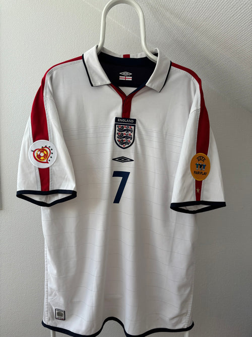 Beckham - England UEFA EURO 2004 - Reversible Jersey – Original Vintage Fanversion - Str. XL