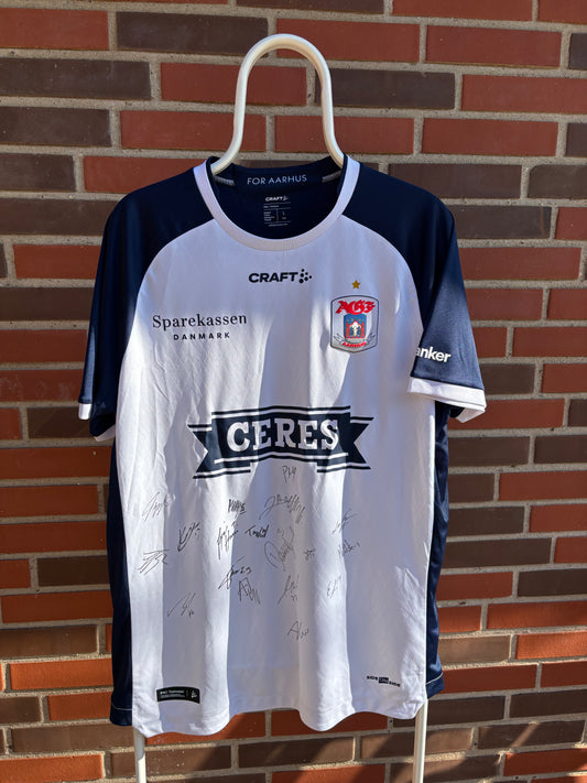 AGF 2024/25 - Hjemmebanetrøje - m. Autografer - Str. L