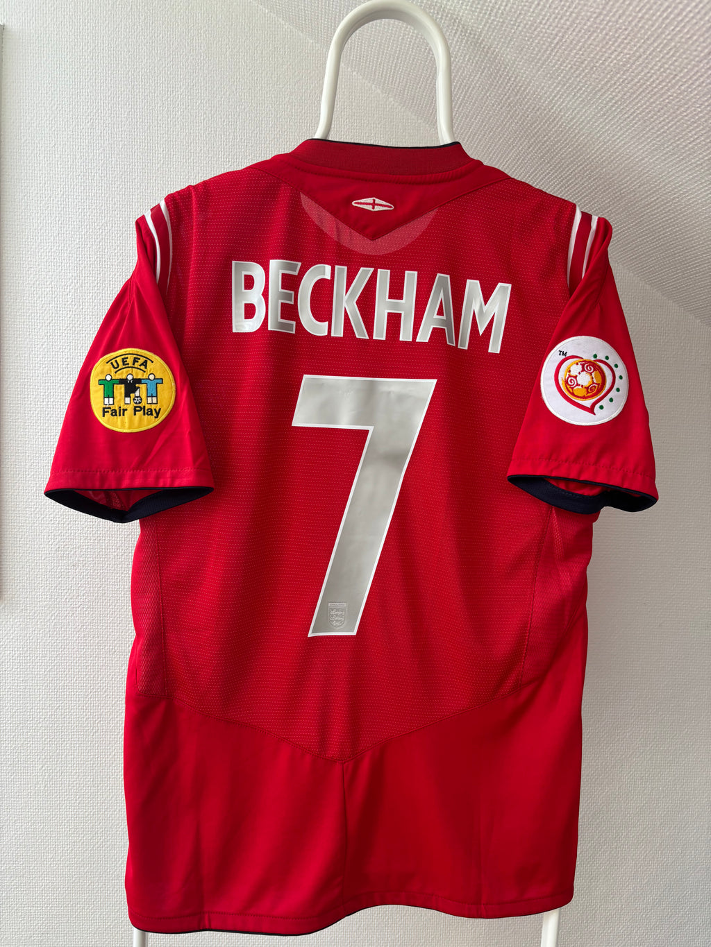 Beckham England 2004/06 Fodboldtrøje – Original Vintage Fanversion - Str. M