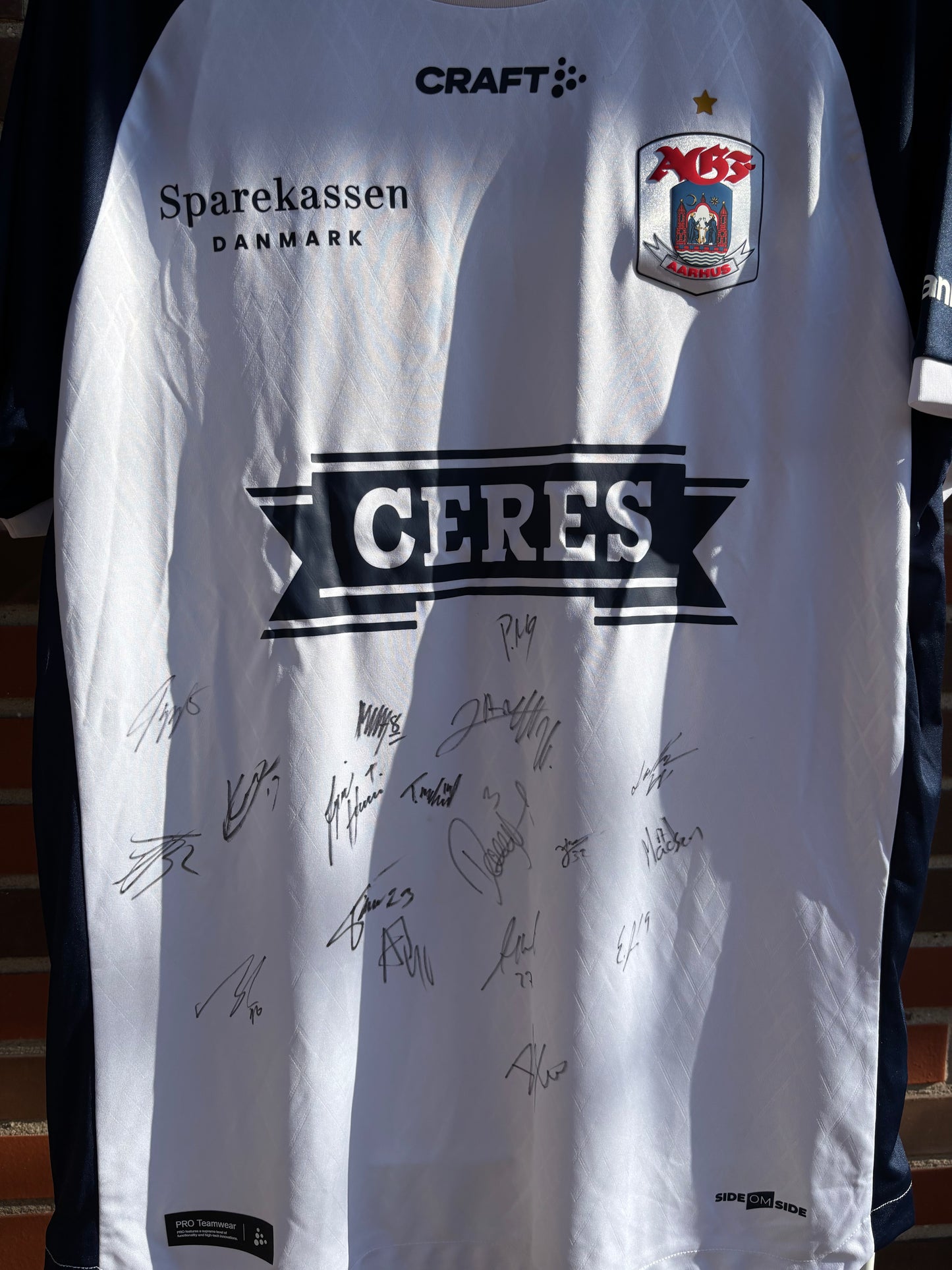 AGF 2024/25 - Hjemmebanetrøje - m. Autografer - Str. L