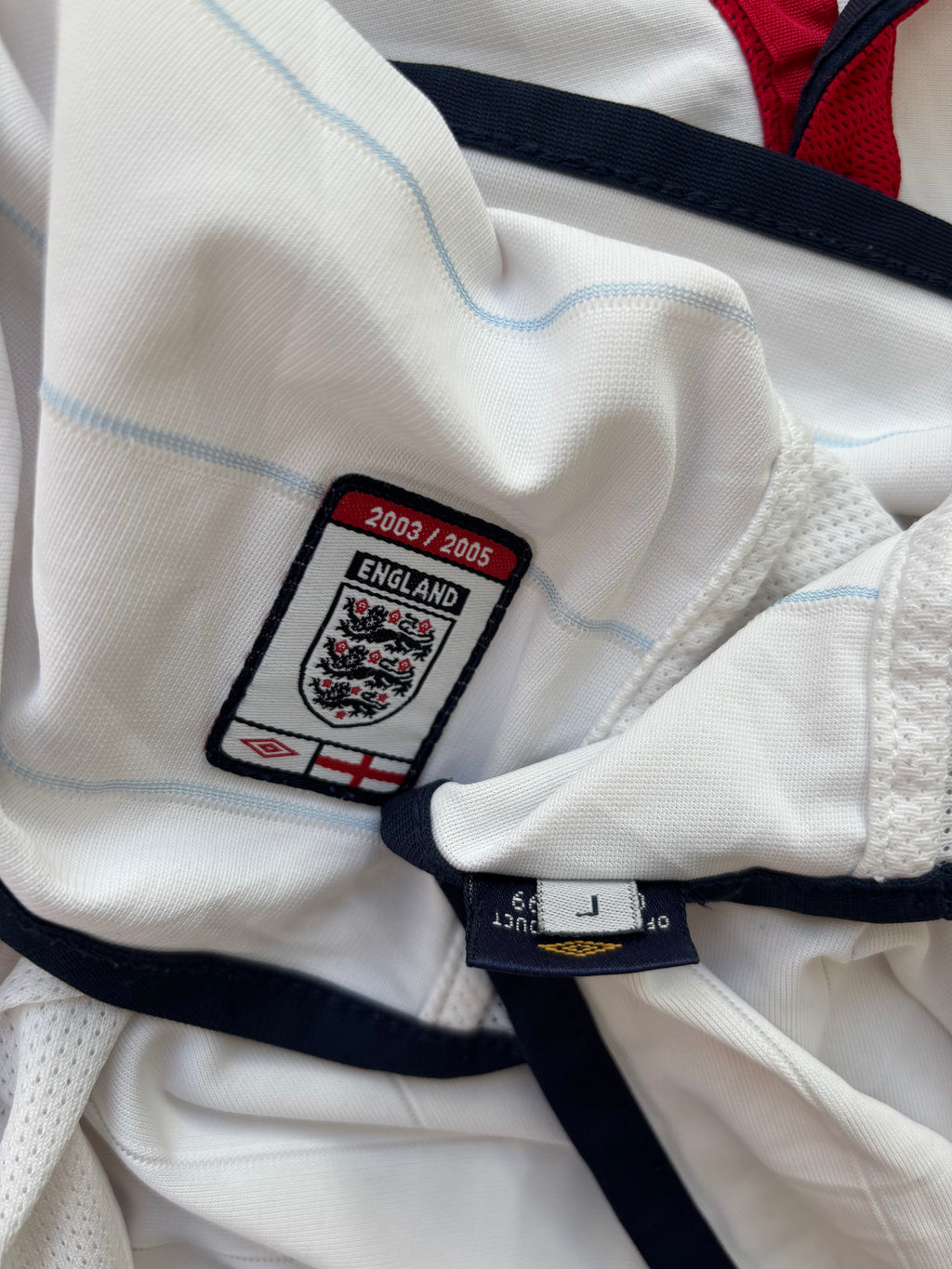 David Beckham England 2003/05 Home Jersey – Original Vintage Fanversion - Str. L