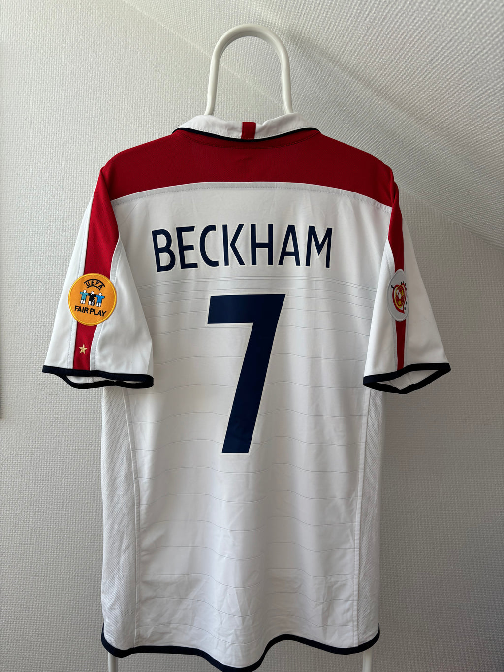 David Beckham England 2003/05 Home Jersey – Original Vintage Fanversion - Str. L