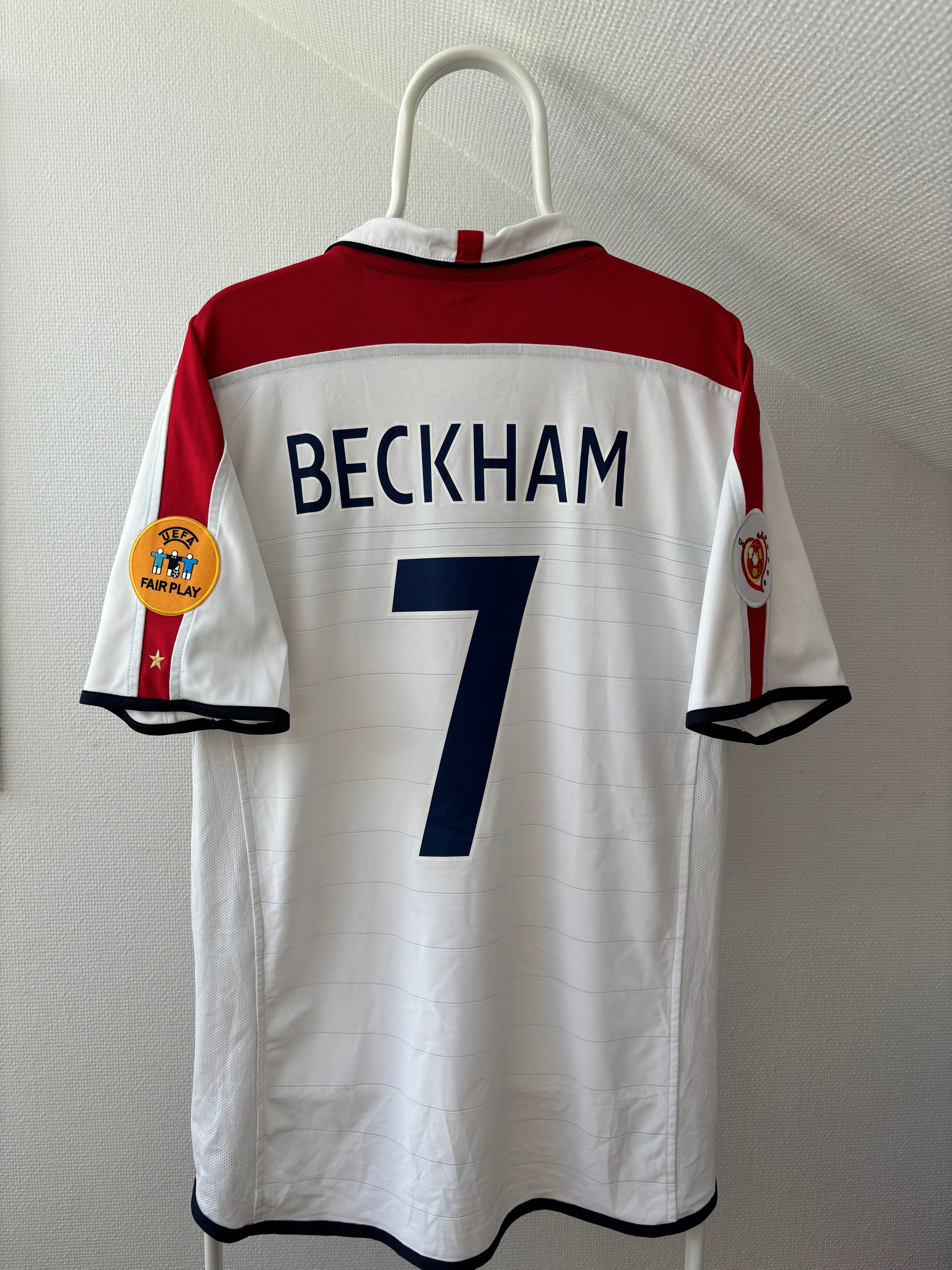 David Beckham England 2003/05 Home Jersey – Original Vintage Fanversion - Str. L